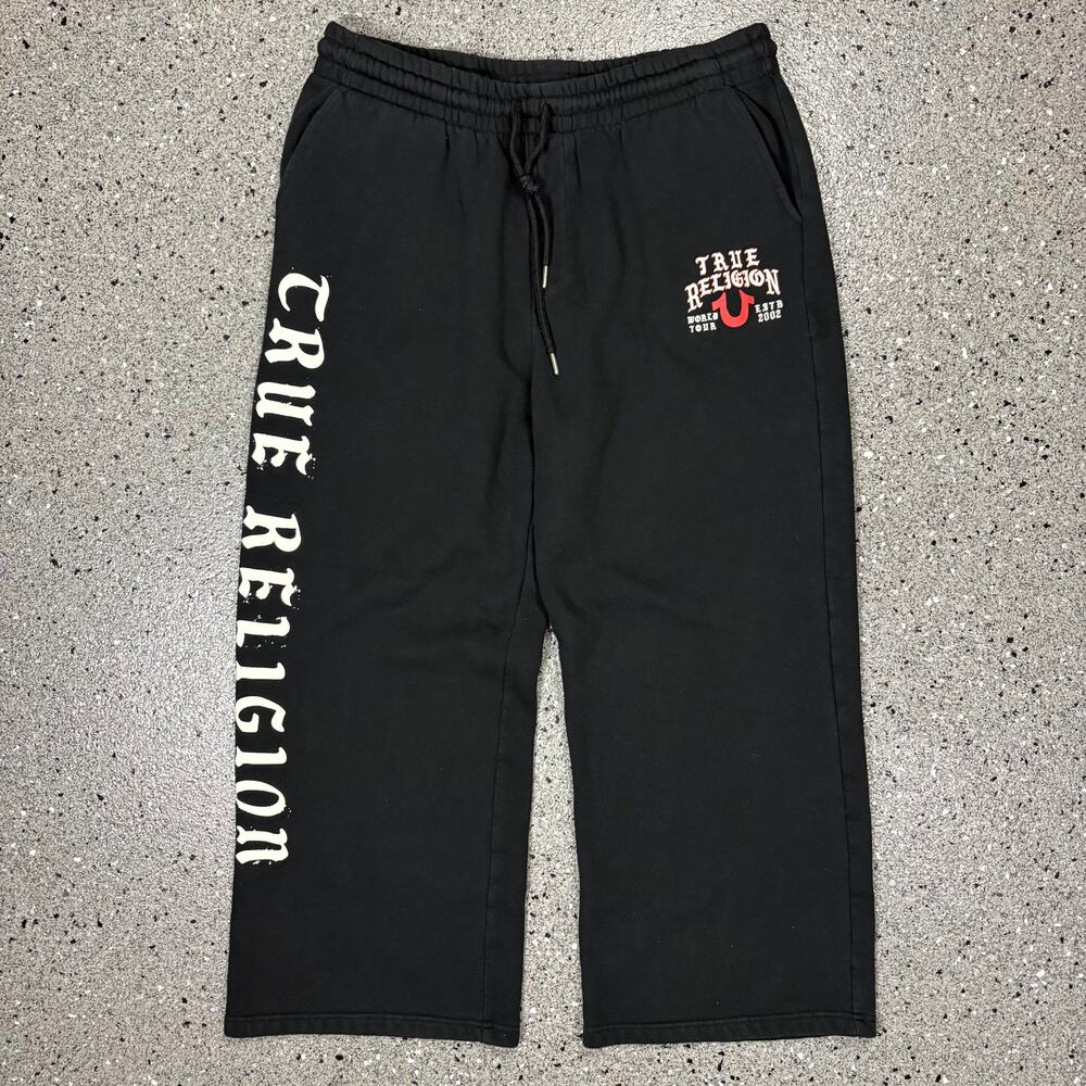 True Religion Wide Leg Baggy Sweatpants